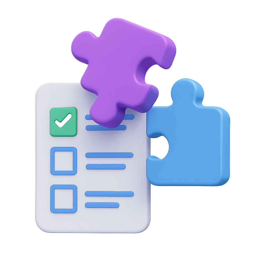 puzzel with formular image